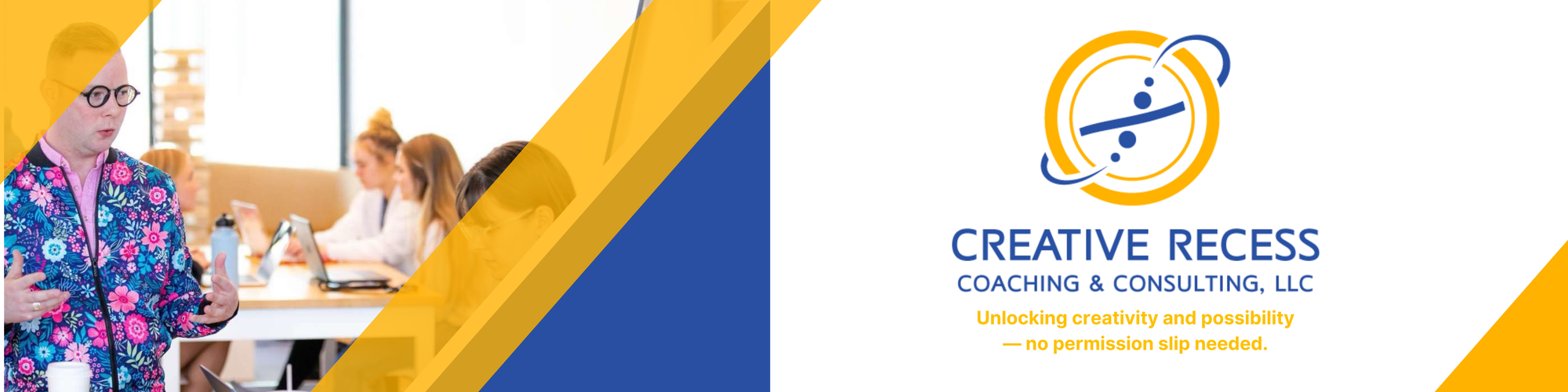 Banner: “Creative Recess brand banner — unlocking creativity and possibility”